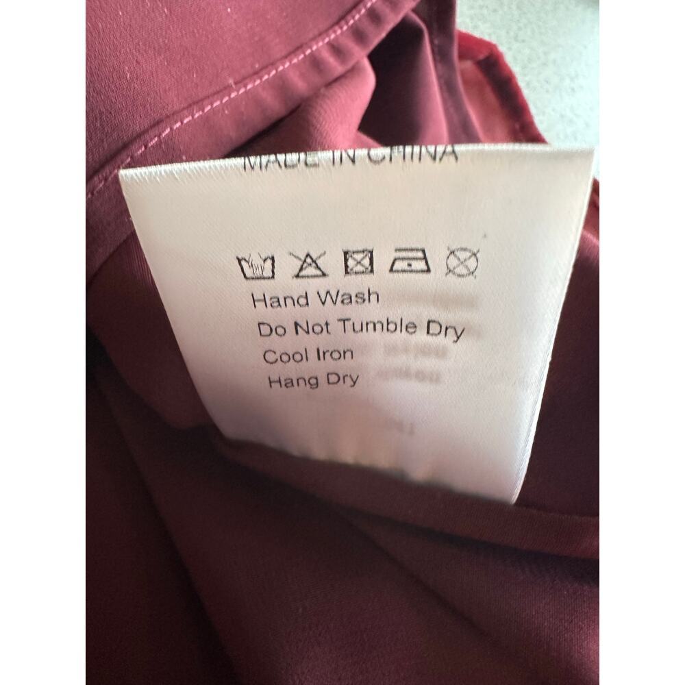 o.p.t. Sz XS Hasher Smocked Velvet Mini Dress Gathered Bell‎ Sleeve Square Neck - Picture 8 of 15